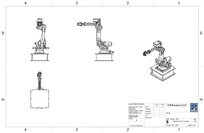 conveyor turntable assembly CAD diagram